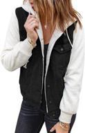 acelitt womens jackets contrast pockets women's clothing logo