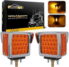 img 4 attached to Partsam Pedestal Peterbilt Freightliner Kenworth Lights & Lighting Accessories