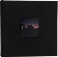 kolo hudson 2up black photo album - holds 200 4x6 photos logo