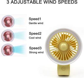 img 1 attached to 🌬️ Portable Mini Handheld Fan with LED Light - USB Rechargeable, Foldable, Ideal for Kids, Girls, Women - Home, Office, Travel, Outdoor (Yellow)