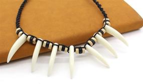 img 1 attached to Prehistoric Jungle Caveman Necklace - Scddboy Bone Costume Accessory