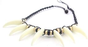 img 3 attached to Prehistoric Jungle Caveman Necklace - Scddboy Bone Costume Accessory