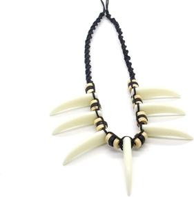 img 4 attached to Prehistoric Jungle Caveman Necklace - Scddboy Bone Costume Accessory