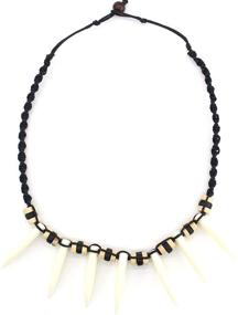 img 2 attached to Prehistoric Jungle Caveman Necklace - Scddboy Bone Costume Accessory