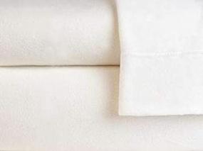 img 1 attached to 🛏️ Berkshire Blanket Polarfleece Sheet Set - Twin Size in Cream: Cozy Bedding for a Comfortable Sleep