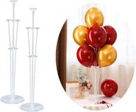 versatile party decoration kit: 2 sets balloon stand holder kit with 20 🎉 metallic balloons and table centerpiece balloon stand kit - perfect for birthdays and weddings! логотип