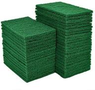 yoleshy 40 pcs green scouring pads 🧽 - reusable scrubbers for dishes, kitchen & metal grills logo