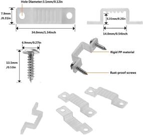 img 2 attached to 🔩 MMSD 100 Pack LED Rope Light Mounting Brackets for Outdoor Use - Fixing Clips for 14-15mm Width Rigid Rope Light Holder with 202PCS Screws