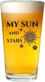 img 3 attached to 🍷 Premium Game of Thrones Inspired Wine and Beer Glass Set - Moon of My Life My Sun and Stars - Ideal Gift for GOT Fan Couples - 12.75 oz Wine Glass & 16 oz Beer Pint Glass - Perfect Present for Mom and Dad - Husband Wife Gift