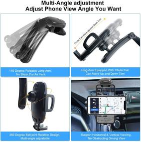 img 2 attached to Convenient Car Dashboard Phone Holder with Strong Suction Cup for iPhone and Smartphones: BEENLE Car Dash Phone Mount with Air Vent Holder Clamp