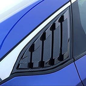 img 3 attached to Enhance Your Honda Accord Sedan with 2X Carbon Fiber Print Quarter Window Scoops Louvers - Fits 2018-2021 Models.