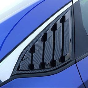 img 4 attached to Enhance Your Honda Accord Sedan with 2X Carbon Fiber Print Quarter Window Scoops Louvers - Fits 2018-2021 Models.
