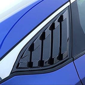 img 2 attached to Enhance Your Honda Accord Sedan with 2X Carbon Fiber Print Quarter Window Scoops Louvers - Fits 2018-2021 Models.