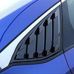 img 1 attached to Enhance Your Honda Accord Sedan with 2X Carbon Fiber Print Quarter Window Scoops Louvers - Fits 2018-2021 Models.