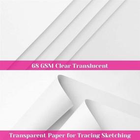 img 1 attached to 📝 Cridoz Vellum Paper: 50 Sheets of Translucent Tracing Paper - Perfect for Sketching, Drawing, Animation, and More!