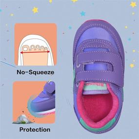 img 1 attached to 👟 Comfortable and Stylish RIBONGZ Toddler Sneakers for Girls - Perfect for Athletic Walking