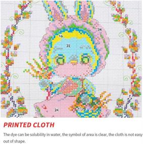 img 4 attached to 🧵 Counted Cross Stitch Kit with Stamped Pattern for Home Decor - DIY Embroidery Crafts, 11CT Pre-Printed Fabric Needlepoint Kit (Magpies)