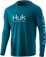 👕 high-performance huk hoodie: long sleeve, size 3x-large, ideal for active men's clothing logo