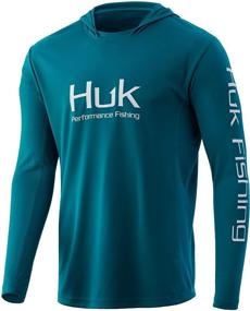 img 3 attached to 👕 High-Performance HUK Hoodie: Long Sleeve, Size 3X-Large, Ideal for Active Men's Clothing