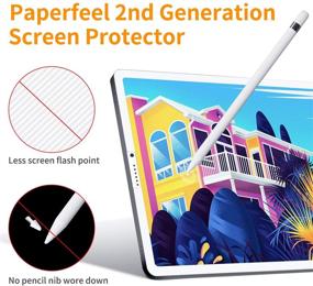 img 2 attached to OUMMET Paperfeel iPad Air 4 (10.9 дюйм, 2020)/Защитное стекло для экрана iPad Pro 11 - Высокая чувствительность к касанию, без бликов, устойчивое к царапинам, совместимо с Apple Pencil или активными стилусами