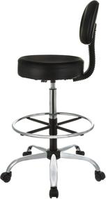 img 2 attached to Black Adjustable Drafting Spa Bar Stool with Foot Rest, Wheels - Amazon Basics