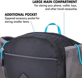 img 1 attached to 🎒 Versatile and Lightweight High Sierra HydraHike Waist Pack - Ideal for Men, Women, and Kids, in Black/Slate/Pool Color, Includes 3L Bottles