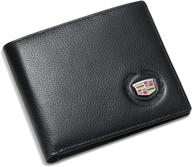 💼 cadillac bifold wallet with credit card window logo