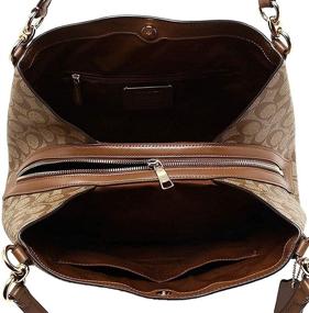 img 2 attached to 👜 Stylish and Functional Coach Pebble Leather Hallie Shoulder Women's Handbags & Wallets