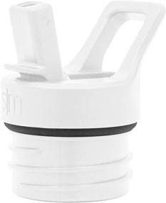 img 4 attached to Convenient Simple Modern Ascent Straw Lid Top Handle - Perfect Fit for All Ascent and Hydro Flask Standard Mouth Sizes - Reliable Leak Proof and Insulated Straw Lid in Winter White