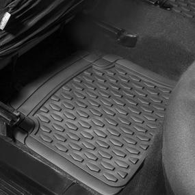 img 2 attached to FH Group F11308GRAY Gray Custom Fit Full Set All-Weather Floor Mats with Trimmable Design