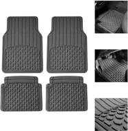 fh group f11308gray gray custom fit full set all-weather floor mats with trimmable design logo