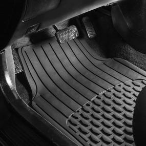 img 3 attached to FH Group F11308GRAY Gray Custom Fit Full Set All-Weather Floor Mats with Trimmable Design