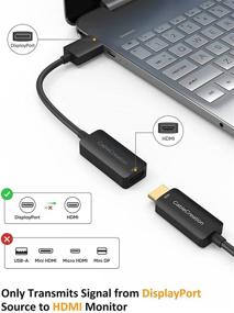 img 3 attached to High-Performance Active DP to HDMI Adapter for 4K HDR, CableCreation Male to Female Converter (4K@60Hz HDR) - Ideal for Desktops, TVs, Monitors & More
