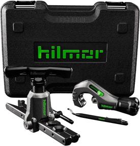 img 1 attached to 🔧 Hilmor Orbital Flare Kit: 1⁄8" - 1-3⁄8" Tubing Cutter, Deburring Tool, Storage Case - Black & Green