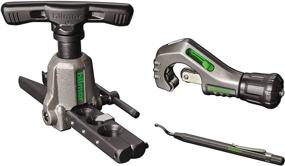 img 4 attached to 🔧 Hilmor Orbital Flare Kit: 1⁄8" - 1-3⁄8" Tubing Cutter, Deburring Tool, Storage Case - Black & Green