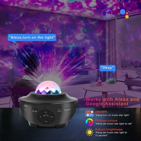 img 1 attached to 🌌 Star Galaxy Projector with Music Speaker for Bedroom - Skylight Night Light for Kids and Adults, Alexa and Google Assistant Compatible