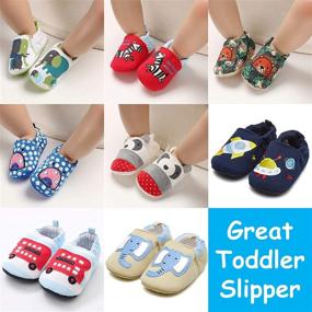 img 3 attached to 👶 COSANKIM Infant Baby Slipper: Soft Sole Non Skid Sneaker Moccasins for Boys and Girls - Toddler First Walker House Shoes