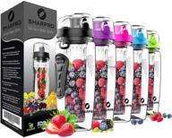 💧 stay hydrated with sharpro 32 oz. infuser water bottles - enhanced with full length infusion rod, flip top lid, dual hand grips logo