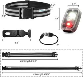 img 1 attached to 🏃 MapleSeeker Reflective Gear Extra Large: Superior Visibility for Safety, Reflective Vest, Running Belt, High Visibility Safety Vest & LED Light