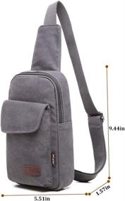 img 3 attached to Wxnow Canvas Sling Crossbody Backpack Outdoor Recreation