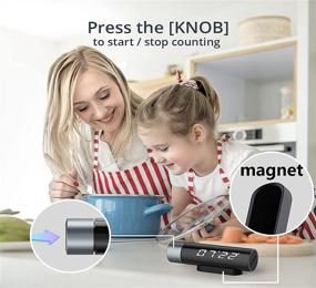 img 3 attached to 🕒 VOLUEX Digital Magnetic Kitchen Timer - Large LED Display for Cooking and Kids/Teachers - Countdown Timer with Magnet LCD