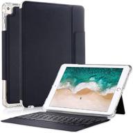 📱 ipad pro 11 case 2020 with keyboard - smart shockproof keyboard folio for ipad pro 11 inch 2018/2020 - pencil holder - black logo