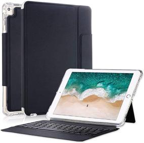 img 4 attached to 📱 iPad Pro 11 Case 2020 with Keyboard - Smart Shockproof Keyboard Folio for iPad Pro 11 inch 2018/2020 - Pencil Holder - Black