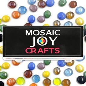 img 3 attached to 🎨 Mosaic Joy 1 Pound Mixed Color Glass Mosaic Tiles 4/5'' Round - DIY Craft Supplies for Home Decoration (11 oz 10 Colors)