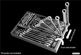 img 2 attached to 🧰 28-Tool Tray Wrench Organizer (Black) | Space-Saving Tool Sorter | Fits Most Tool Box Drawers | Professional Quality | Made in USA