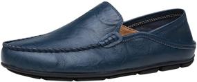 img 3 attached to 👞 Sanyge138Black47 Men's Leather Loafers Moccasin Shoes by Sanyge