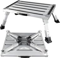 🚐 vogrex portable folding rv steps - adjustable height aluminum step stool for rvs, trailers, motorhomes - non-slip, supports 1000 lbs logo