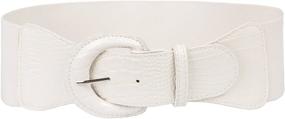 img 4 attached to 👗 GRACE KARIN Women's Vintage Wide Stretchy Cinch Belt: Stylish Leather Buckle Waist Belts for Fashionable Looks