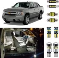 14-piece white interior led lights kit for chevrolet chevy avalanche 2007-2014 | super bright 6000k interior led light bulbs package + install tool logo