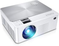 xiaoya 1080p hd outdoor projector, 4000 lumens home theater movie projector with hifi speaker, hdmi/fire stick/usb compatible (white) logo